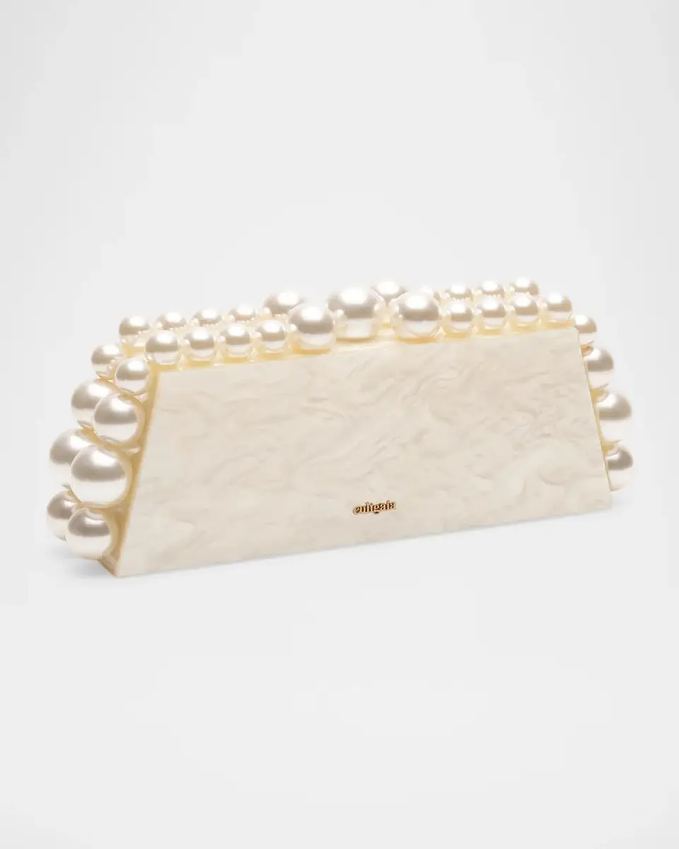 Cult Gaia Eos Lungo Pearlized Acrylic Clutch Bag | Thumbnail 3 Cult Gaia Eos Lungo Pearlized Acrylic Clutch Bag | Thumbnail 3