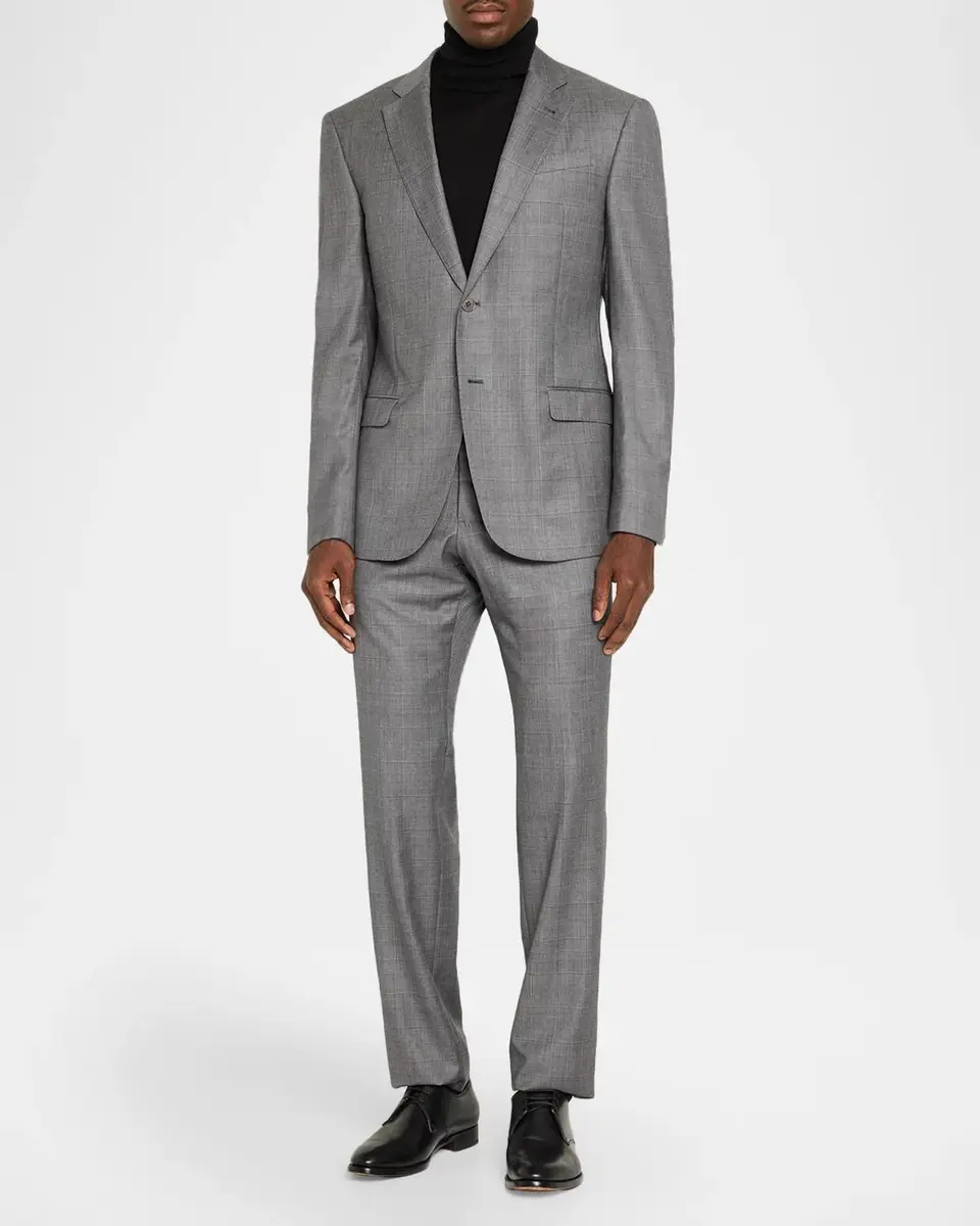 Emporio Armani Men's Checked Suit | Thumbnail 2 Emporio Armani Men's Checked Suit | Thumbnail 2