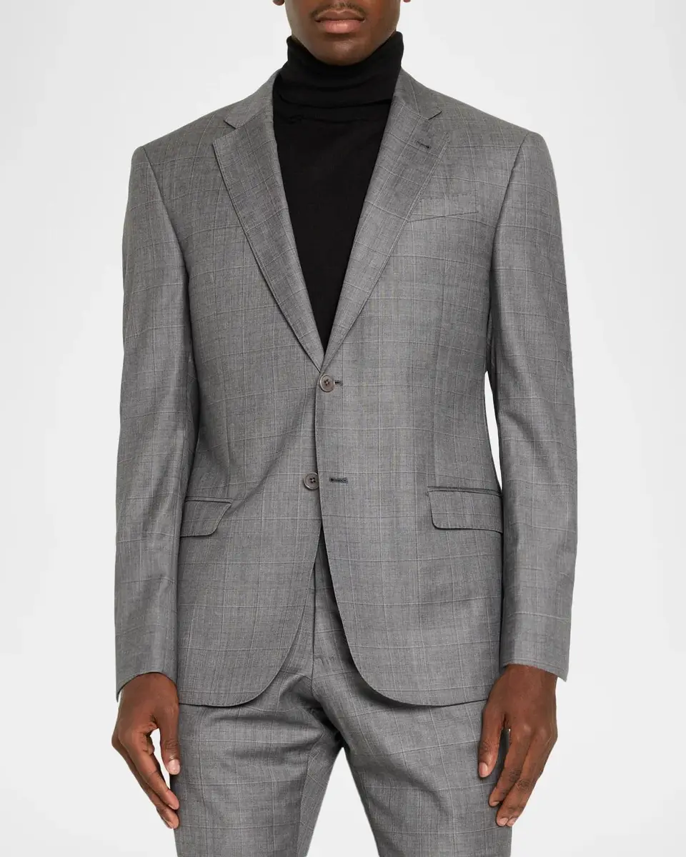 Emporio Armani Men's Checked Suit | Thumbnail 4 Emporio Armani Men's Checked Suit | Thumbnail 4
