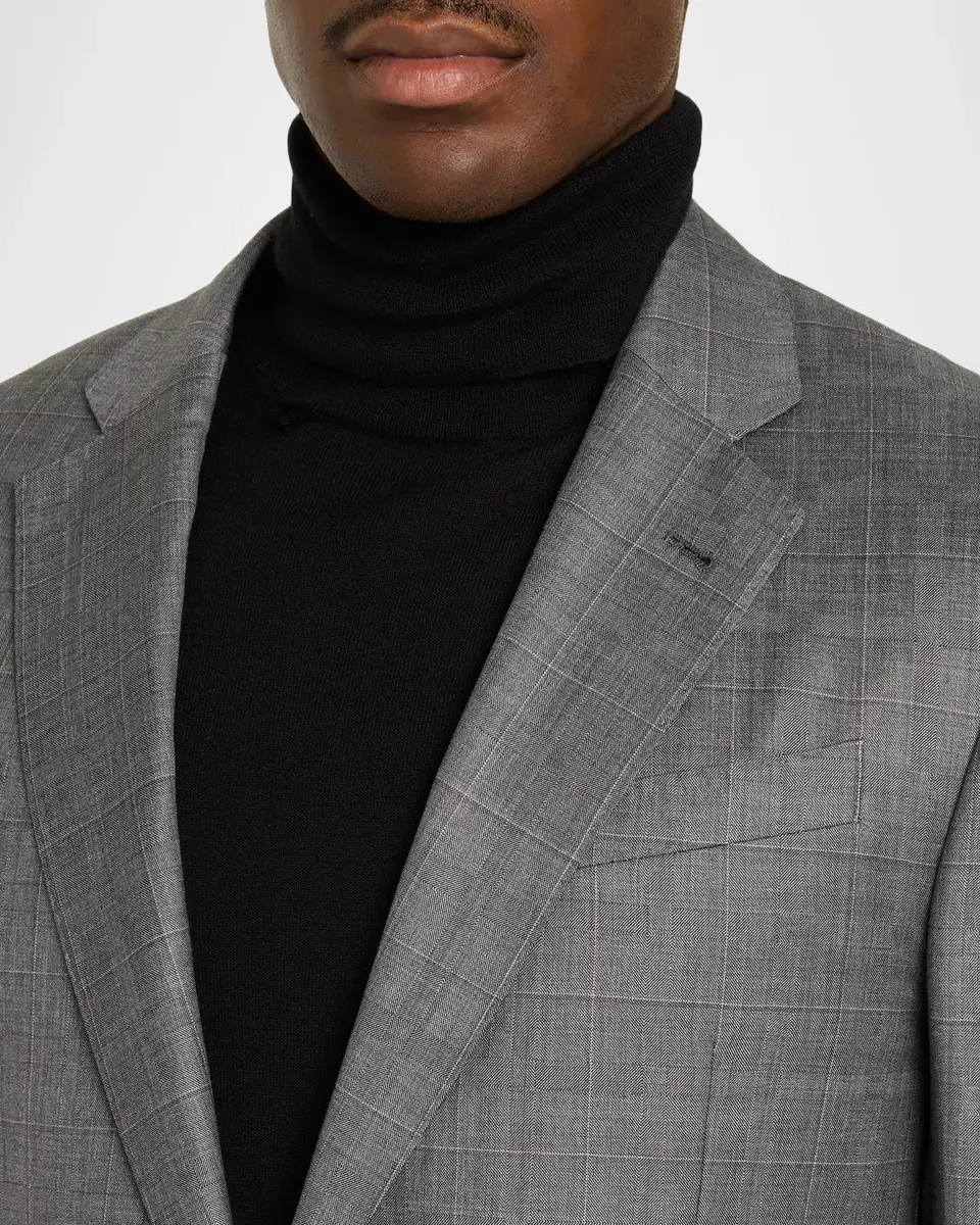 Emporio Armani Men's Checked Suit | Thumbnail 6 Emporio Armani Men's Checked Suit | Thumbnail 6