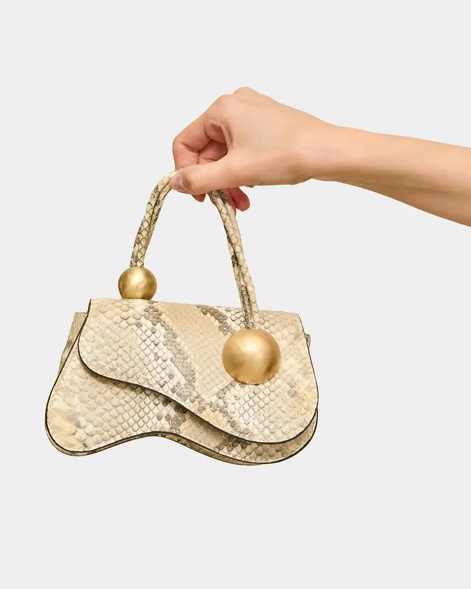 Cult Gaia Kazia Nano Python-Print Leather Crossbody Bag | Thumbnail 5 Cult Gaia Kazia Nano Python-Print Leather Crossbody Bag | Thumbnail 5