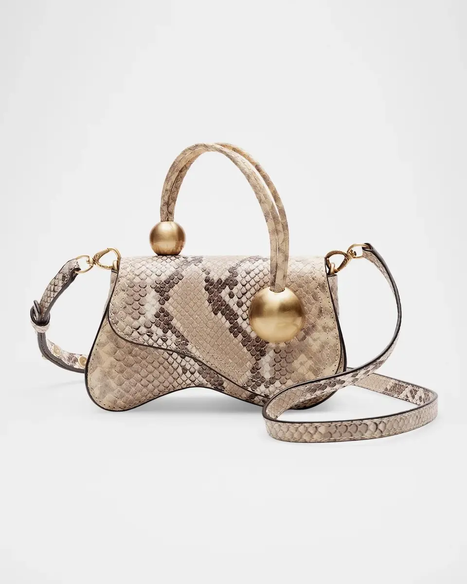 Cult Gaia Kazia Nano Python-Print Leather Crossbody Bag | Thumbnail 6 Cult Gaia Kazia Nano Python-Print Leather Crossbody Bag | Thumbnail 6