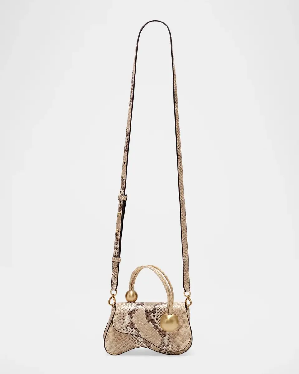 Cult Gaia Kazia Nano Python-Print Leather Crossbody Bag | Thumbnail 7 Cult Gaia Kazia Nano Python-Print Leather Crossbody Bag | Thumbnail 7