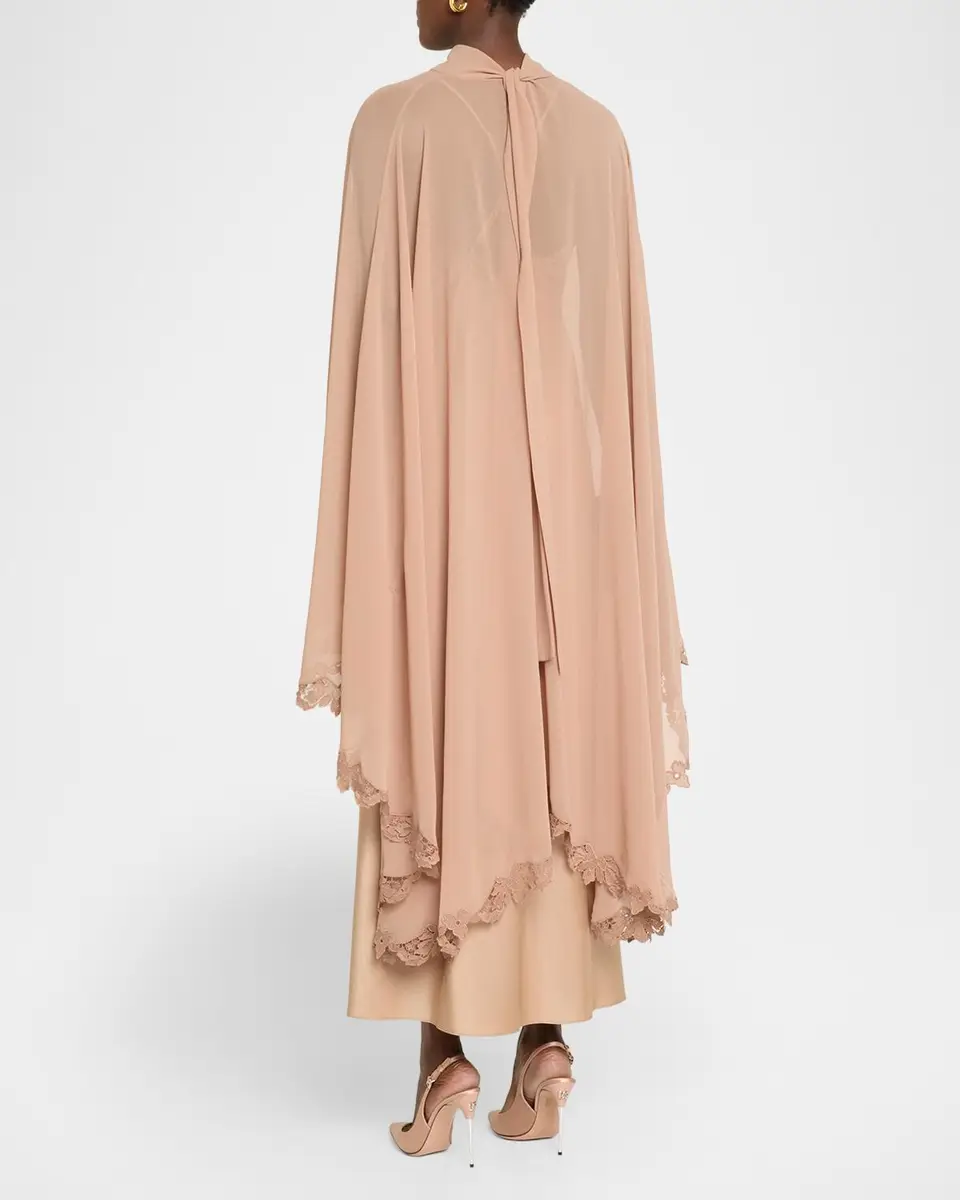 Kobi Halperin Carmen Satin A-Line Cape Maxi Dress | Thumbnail 3 Kobi Halperin Carmen Satin A-Line Cape Maxi Dress | Thumbnail 3