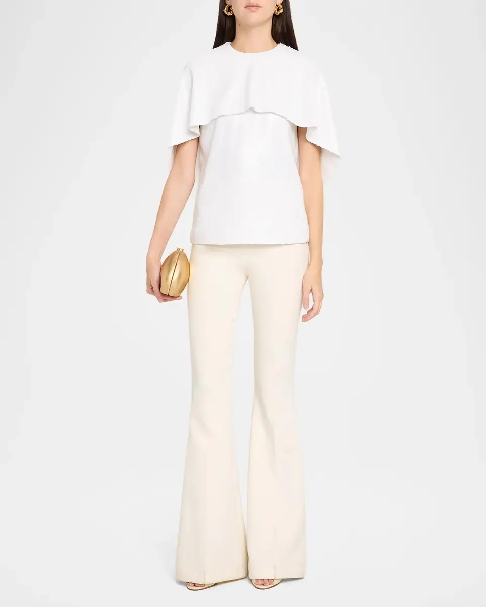 Alberta Ferretti Sequined High-Low Capelet Top | Thumbnail 2 Alberta Ferretti Sequined High-Low Capelet Top | Thumbnail 2