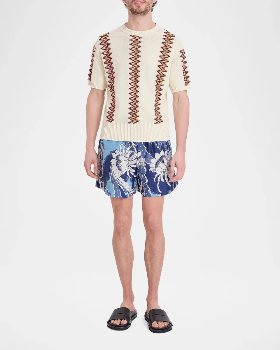 JW Anderson Chevron Knit Cotton Sweater | Thumbnail 2 JW Anderson Chevron Knit Cotton Sweater | Thumbnail 2