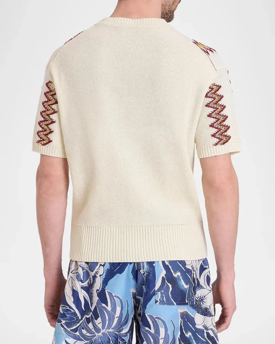 JW Anderson Chevron Knit Cotton Sweater | Thumbnail 3 JW Anderson Chevron Knit Cotton Sweater | Thumbnail 3