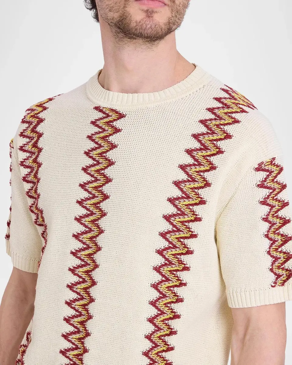 JW Anderson Chevron Knit Cotton Sweater | Thumbnail 5 JW Anderson Chevron Knit Cotton Sweater | Thumbnail 5