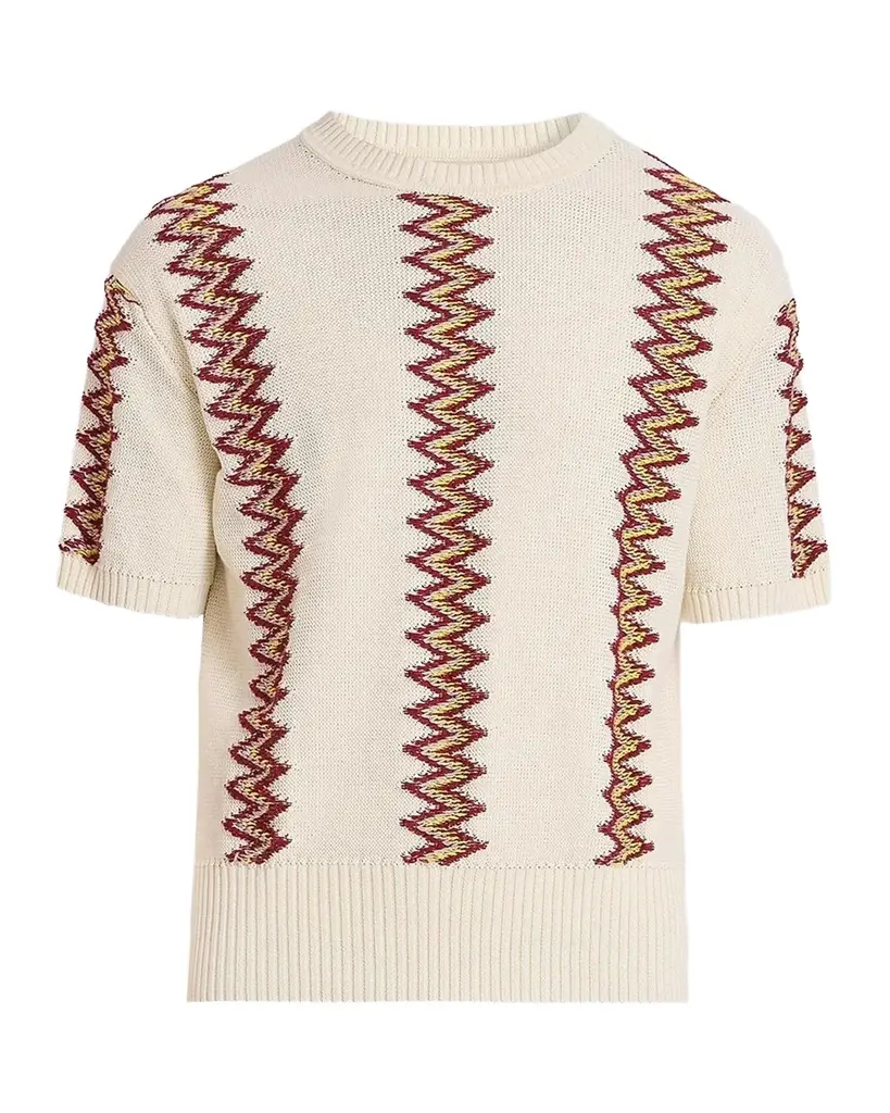 JW Anderson Chevron Knit Cotton Sweater