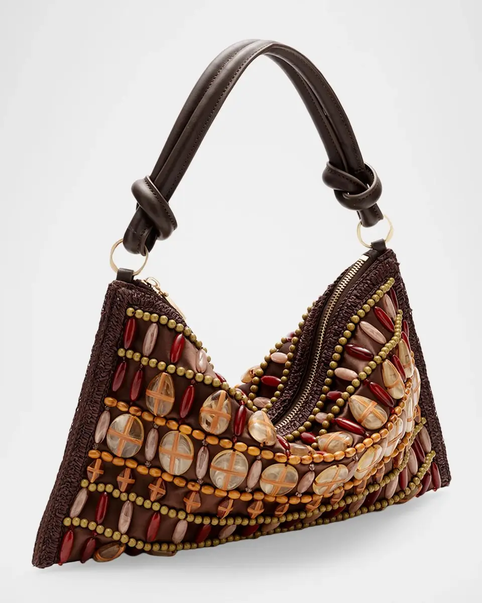 Cult Gaia Hera Mini Beaded Satin Shoulder Bag | Thumbnail 2