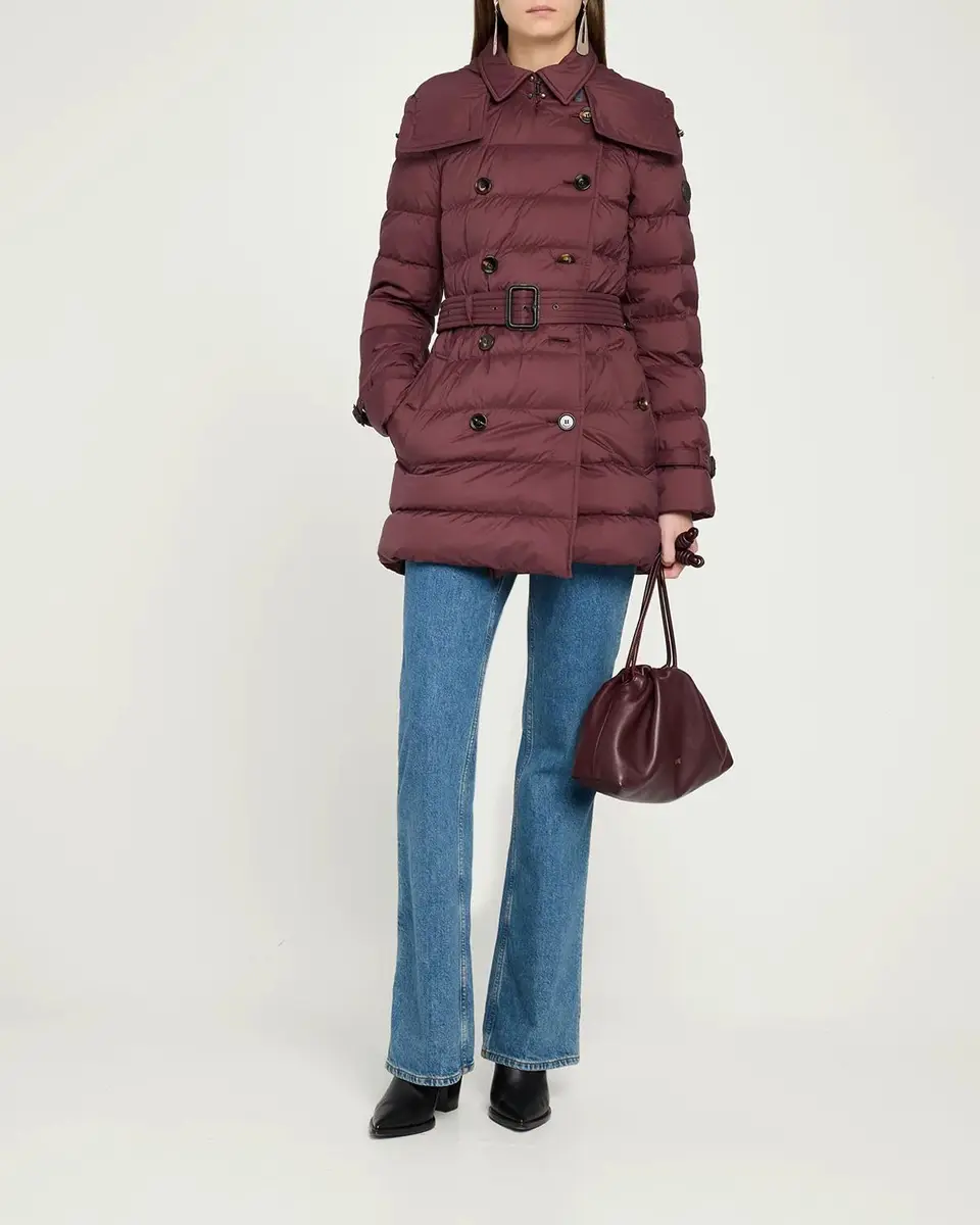 Burberry Audley Mid-Length Nylon Puffer Coat | Thumbnail 2 Burberry Audley Mid-Length Nylon Puffer Coat | Thumbnail 2
