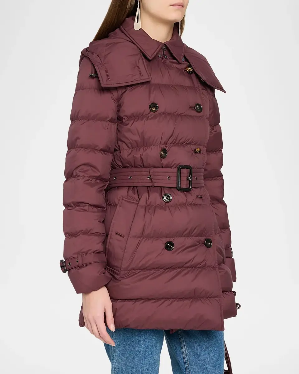 Burberry Audley Mid-Length Nylon Puffer Coat | Thumbnail 4 Burberry Audley Mid-Length Nylon Puffer Coat | Thumbnail 4