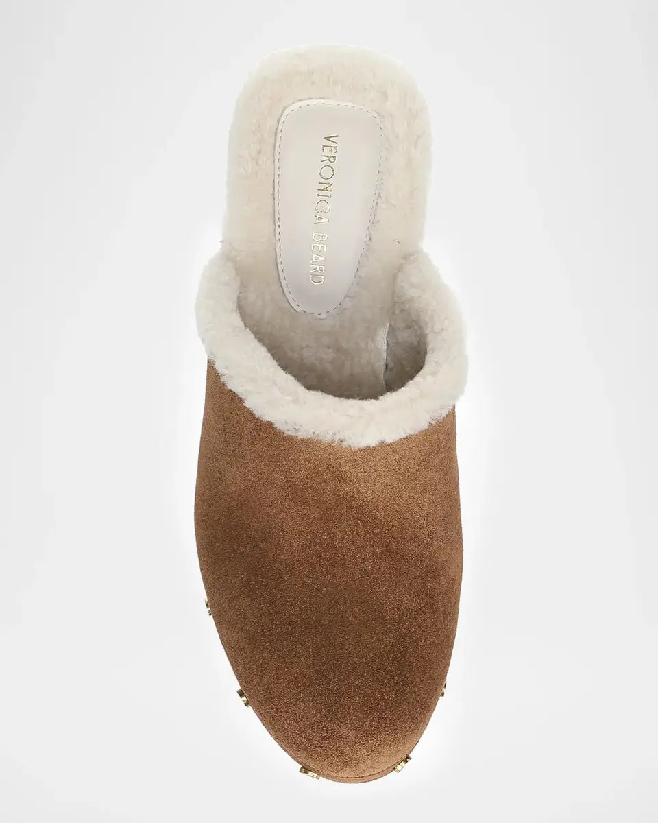 Veronica Beard 95mm Larken Shearling-Lined Suede Clogs | Thumbnail 4 Veronica Beard 95mm Larken Shearling-Lined Suede Clogs | Thumbnail 4