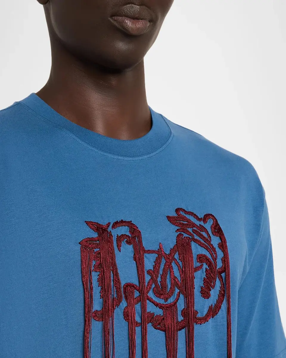 Dries Van Noten Embroidered Cotton Crewneck T-Shirt | Thumbnail 5 Dries Van Noten Embroidered Cotton Crewneck T-Shirt | Thumbnail 5