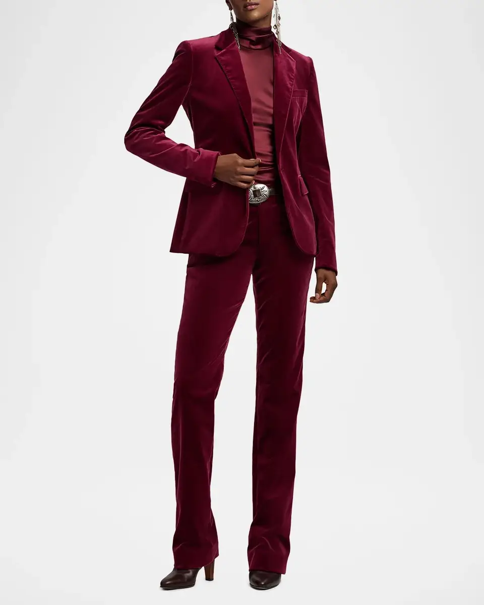 Ralph Lauren Collection Parker Stretch Velvet Jacket | Thumbnail 2