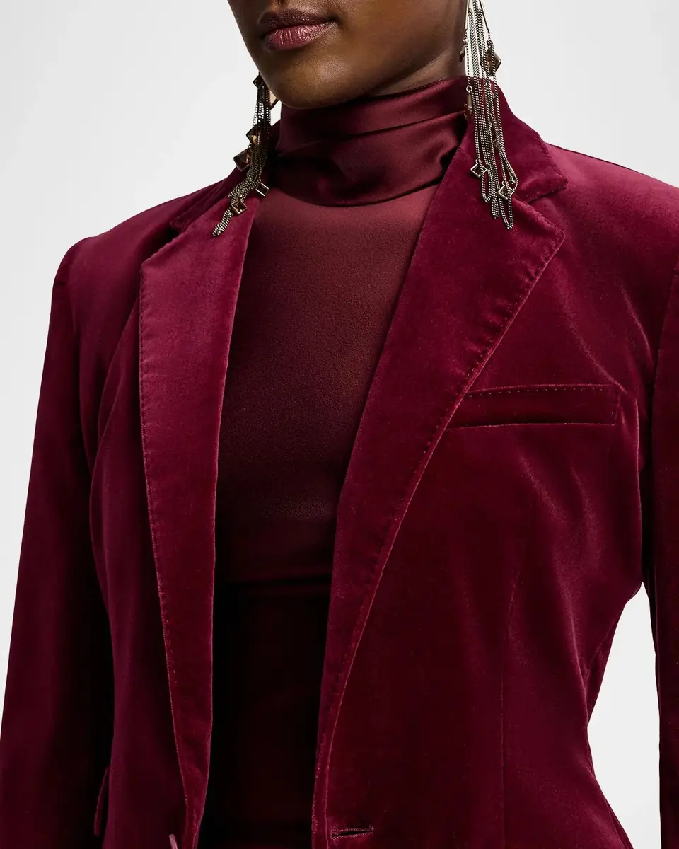 Ralph Lauren Collection Parker Stretch Velvet Jacket | Thumbnail 5
