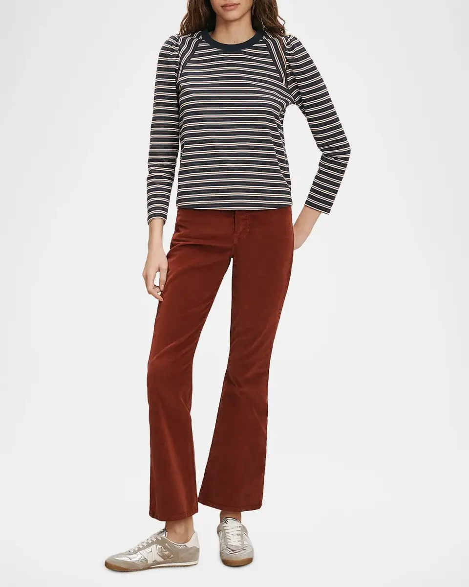Veronica Beard Mason Striped Crewneck Baseball T-Shirt | Thumbnail 2