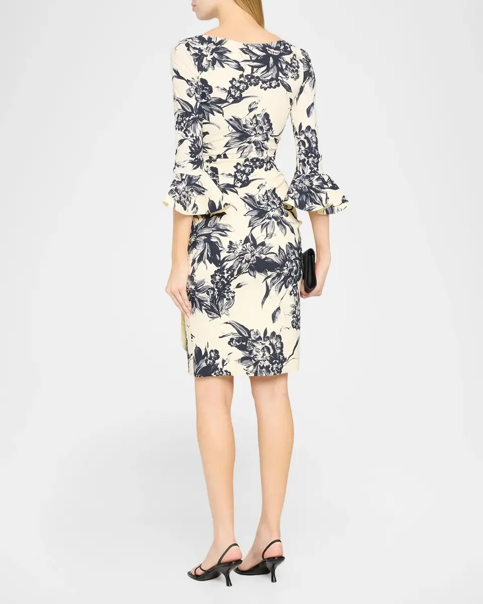 Chiara Boni La Petite Robe Triana Bodycon Floral-Print Dress | Thumbnail 3 Chiara Boni La Petite Robe Triana Bodycon Floral-Print Dress | Thumbnail 3