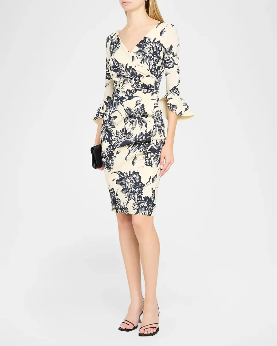 Chiara Boni La Petite Robe Triana Bodycon Floral-Print Dress | Thumbnail 4 Chiara Boni La Petite Robe Triana Bodycon Floral-Print Dress | Thumbnail 4