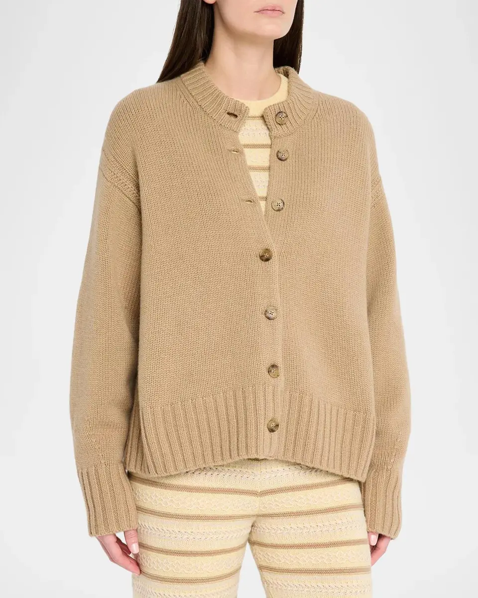 Guest In Residence Cozy Cashmere Crewneck Cardigan | Thumbnail 4 Guest In Residence Cozy Cashmere Crewneck Cardigan | Thumbnail 4