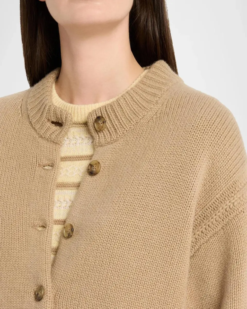 Guest In Residence Cozy Cashmere Crewneck Cardigan | Thumbnail 5 Guest In Residence Cozy Cashmere Crewneck Cardigan | Thumbnail 5