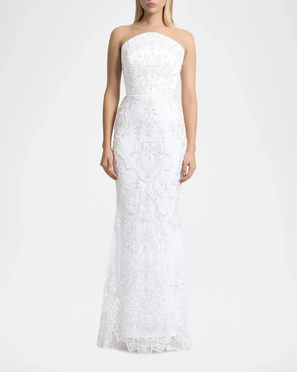 Zhivago Ithaca Lace Strapless Gown | Thumbnail 2