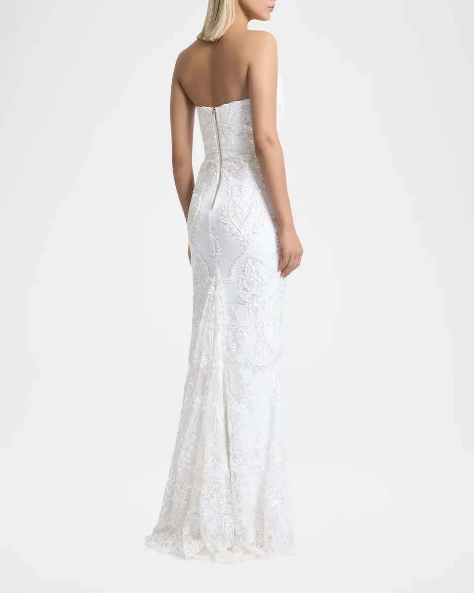 Zhivago Ithaca Lace Strapless Gown | Thumbnail 3