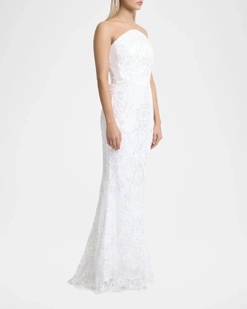 Zhivago Ithaca Lace Strapless Gown | Thumbnail 4