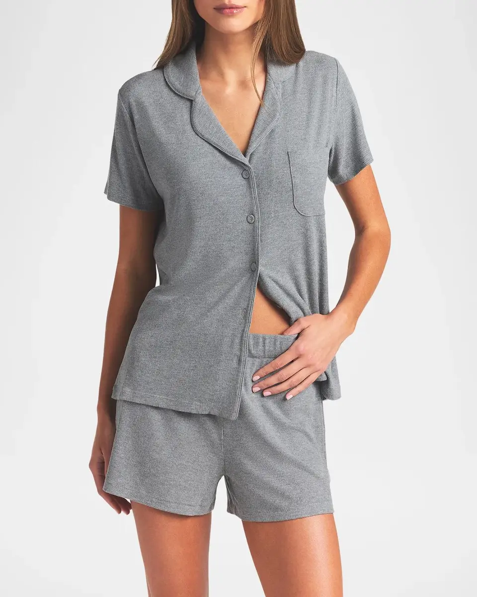 Skims Soft Lounge Modal Ribbed Pajama Set | Thumbnail 4