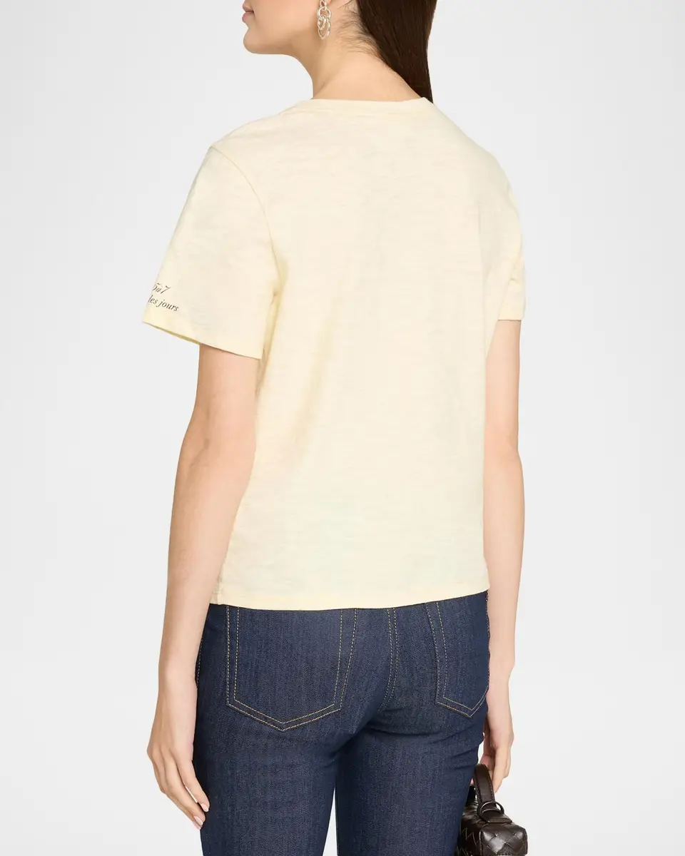 Cinq à Sept Mon Amour Embellished Graphic Cotton T-shirt | Thumbnail 3 Cinq à Sept Mon Amour Embellished Graphic Cotton T-shirt | Thumbnail 3