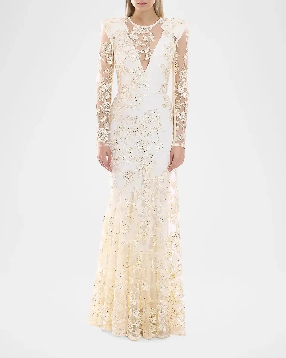 Zhivago Poetry Remains Sequin-Embellished Mermaid Gown | Thumbnail 2 Zhivago Poetry Remains Sequin-Embellished Mermaid Gown | Thumbnail 2