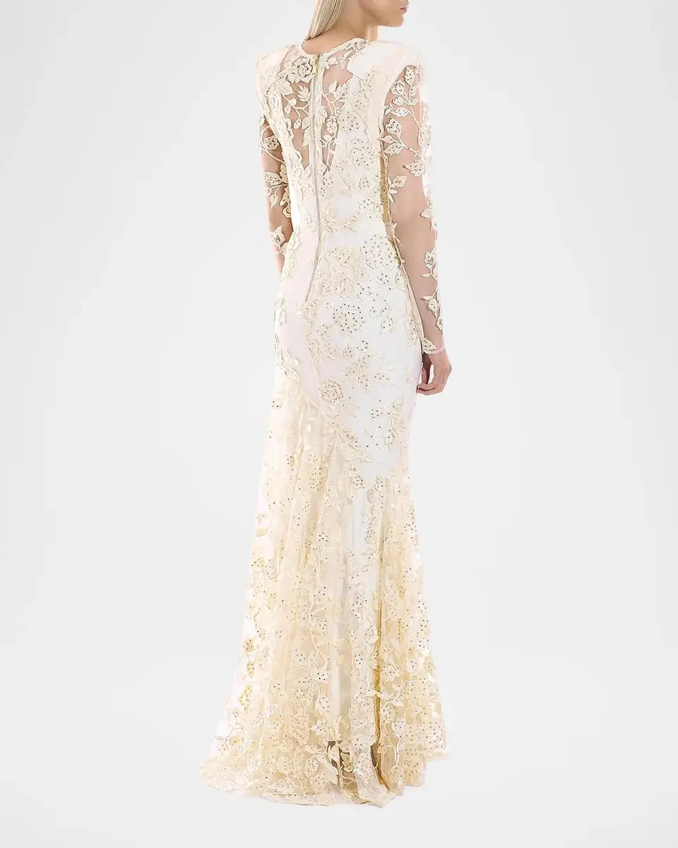 Zhivago Poetry Remains Sequin-Embellished Mermaid Gown | Thumbnail 3 Zhivago Poetry Remains Sequin-Embellished Mermaid Gown | Thumbnail 3