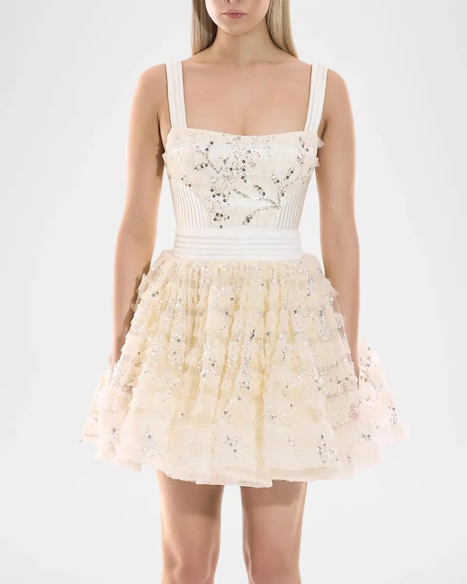 Zhivago Doll Sequin-Embellished A-Line Mini Dress | Thumbnail 2