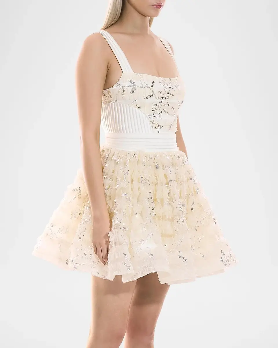 Zhivago Doll Sequin-Embellished A-Line Mini Dress | Thumbnail 4