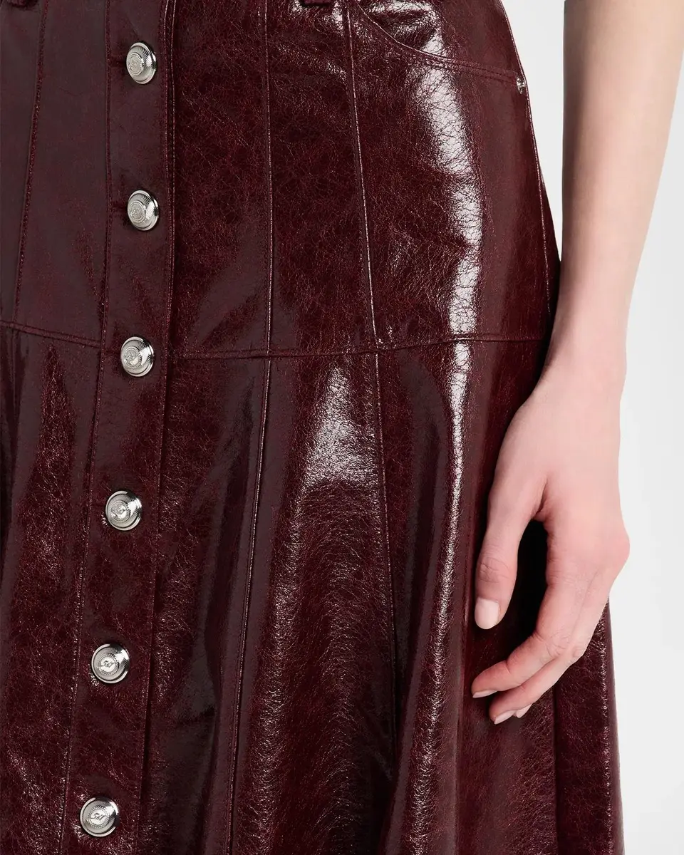 Cinq à Sept Tumbled Vegan Leather Midi Skirt | Thumbnail 5 Cinq à Sept Tumbled Vegan Leather Midi Skirt | Thumbnail 5
