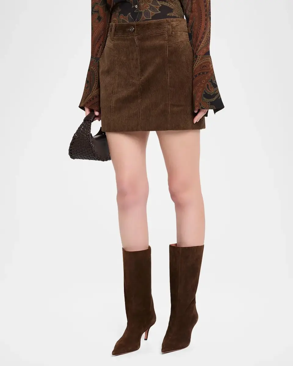 PAIGE Camden Mini Corduroy Skirt | Thumbnail 4 PAIGE Camden Mini Corduroy Skirt | Thumbnail 4