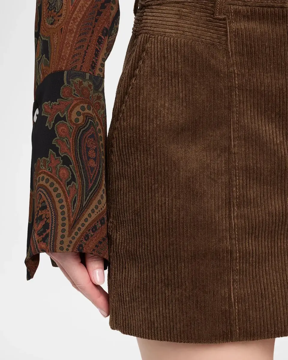 PAIGE Camden Mini Corduroy Skirt | Thumbnail 5 PAIGE Camden Mini Corduroy Skirt | Thumbnail 5