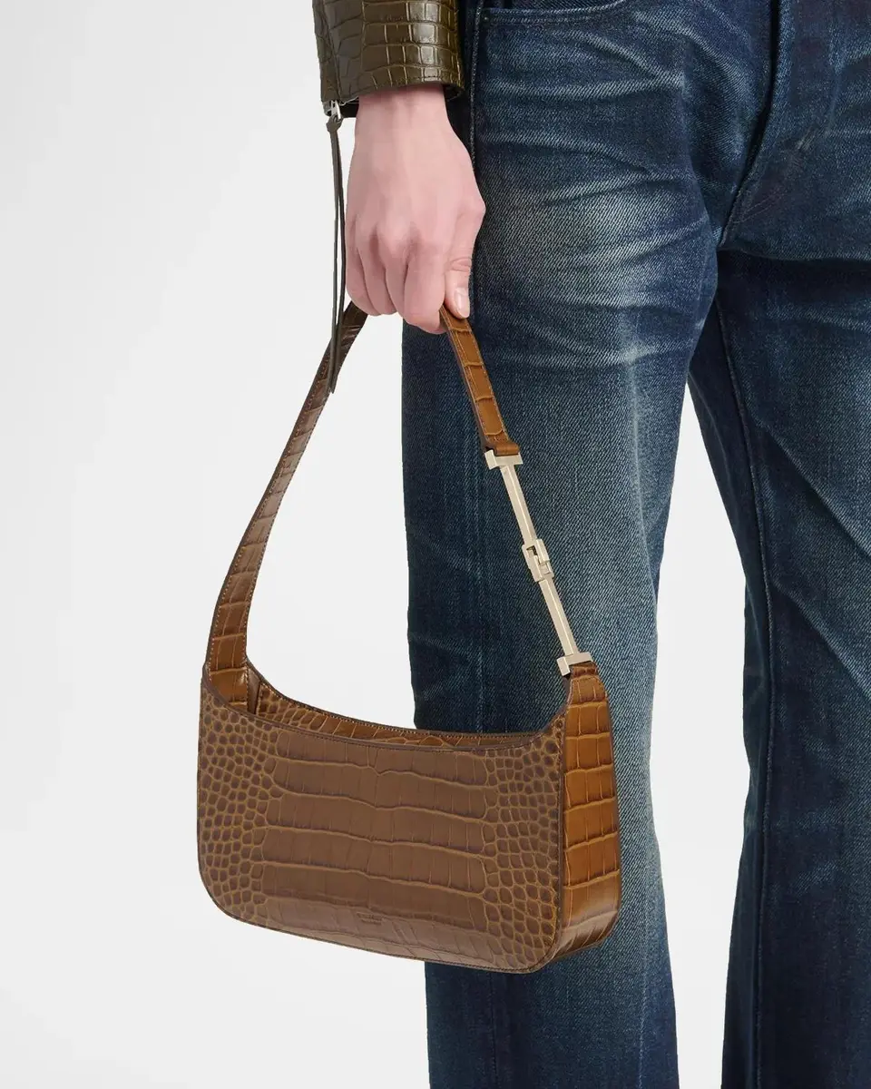 Tom Ford Arc Small Croc-Embossed Leather Shoulder Bag | Thumbnail 2 Tom Ford Arc Small Croc-Embossed Leather Shoulder Bag | Thumbnail 2