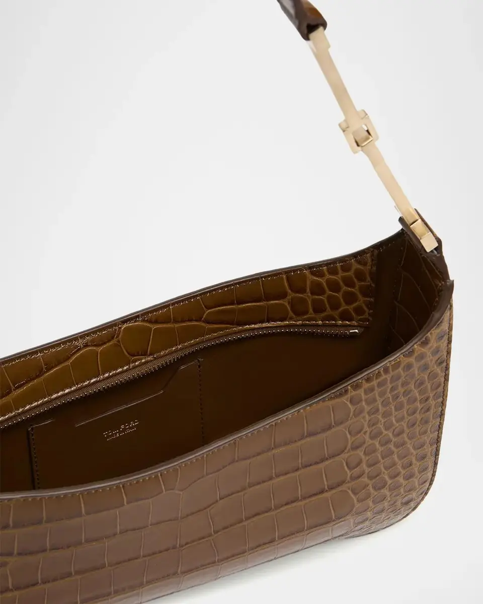 Tom Ford Arc Small Croc-Embossed Leather Shoulder Bag | Thumbnail 4 Tom Ford Arc Small Croc-Embossed Leather Shoulder Bag | Thumbnail 4