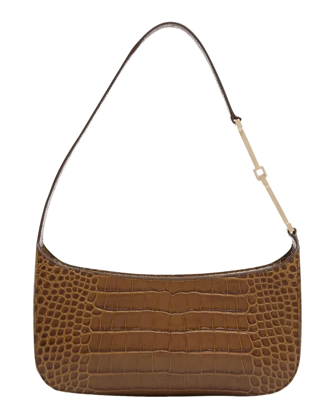 Tom Ford Arc Small Croc-Embossed Leather Shoulder Bag