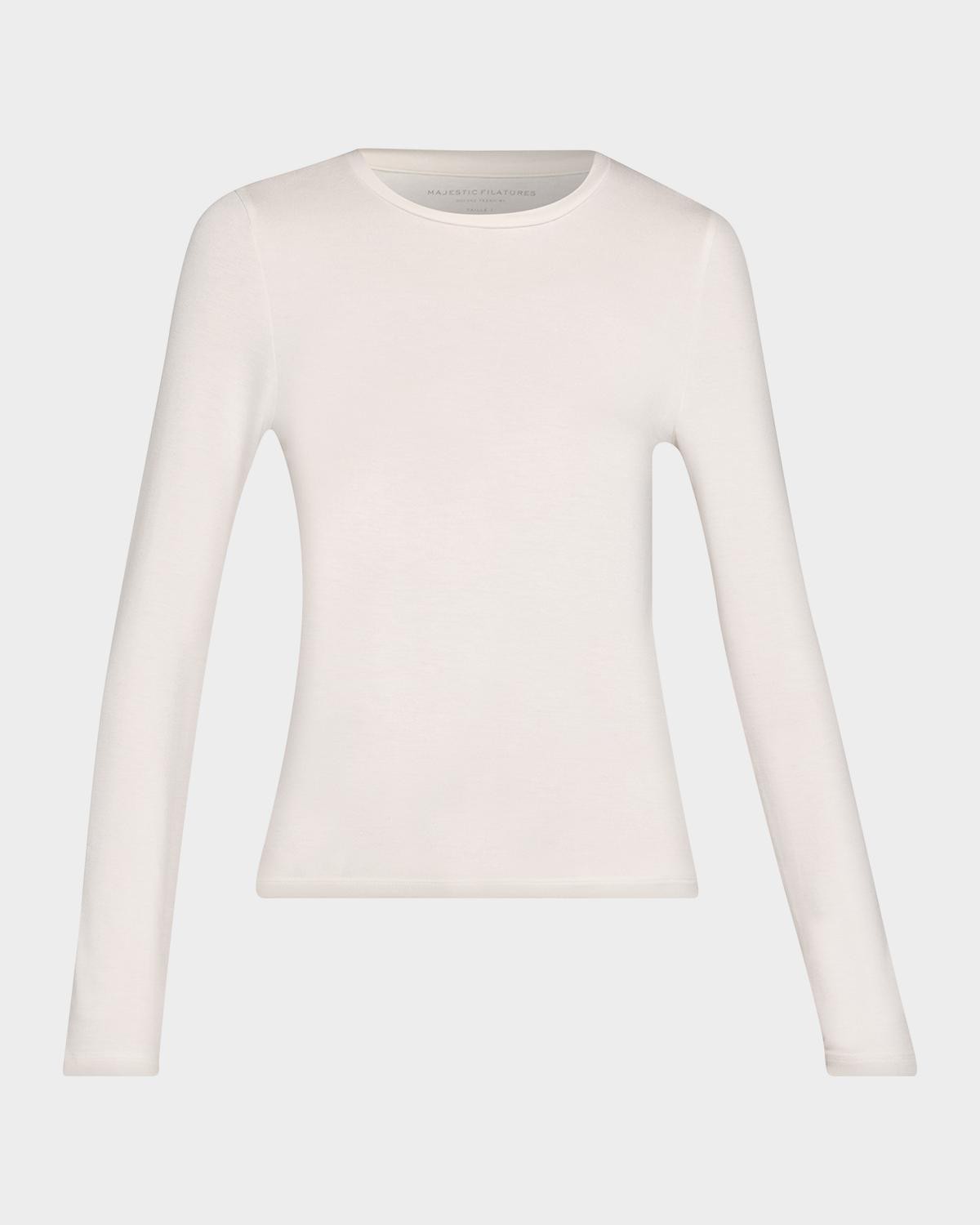 MAJESTIC FILATURES Soft Touch Long-Sleeve Crewneck