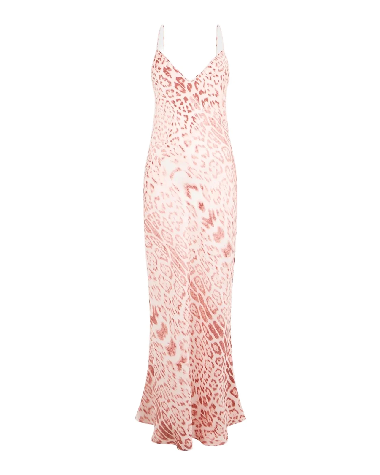 Roberto Cavalli Leopard-Print Silk Satin Backless Maxi Slip Dress
