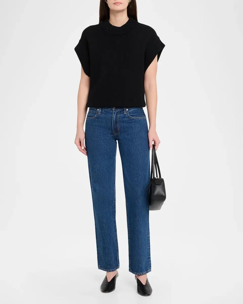 SLVRLAKE Chloe Low-Rise Straight-Leg Jeans | Thumbnail 2