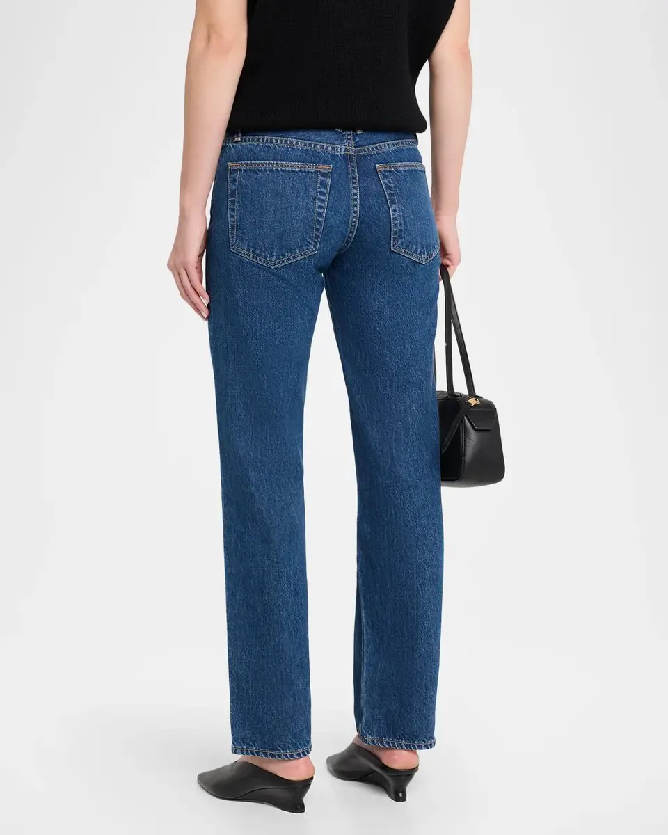 SLVRLAKE Chloe Low-Rise Straight-Leg Jeans | Thumbnail 3