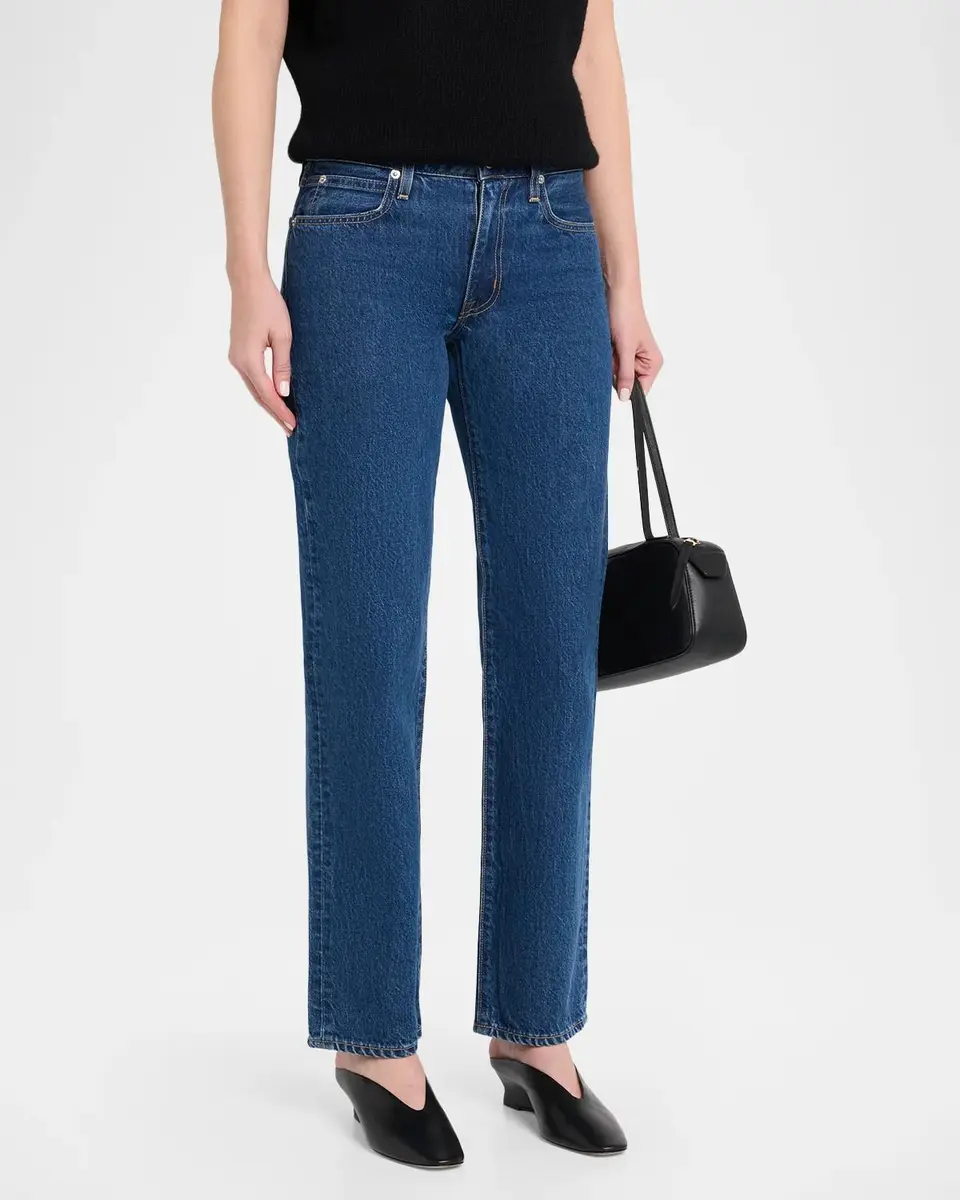 SLVRLAKE Chloe Low-Rise Straight-Leg Jeans | Thumbnail 4