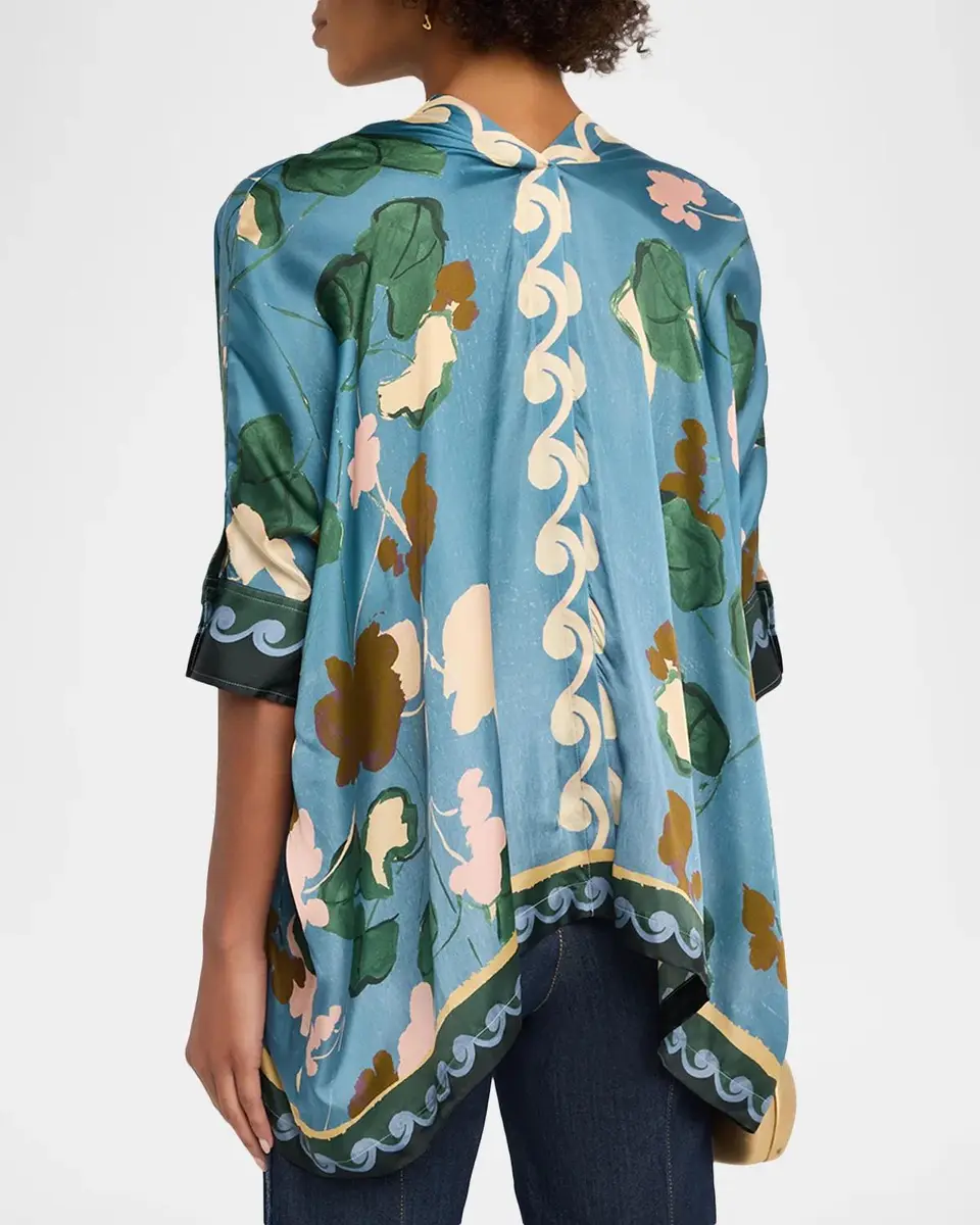 Johnny Was Fatima Printed Draped Blouse | Thumbnail 3 Johnny Was Fatima Printed Draped Blouse | Thumbnail 3