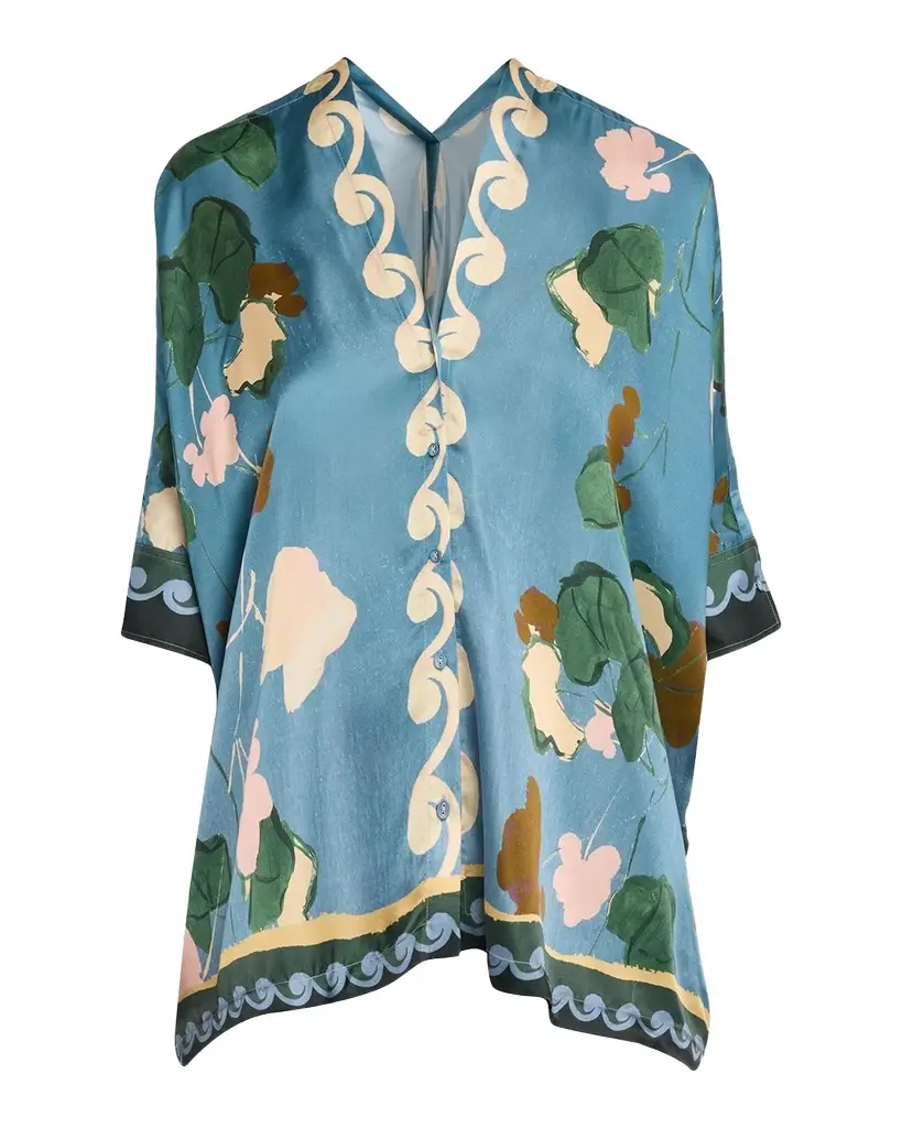 Fatima Printed Draped Blouse