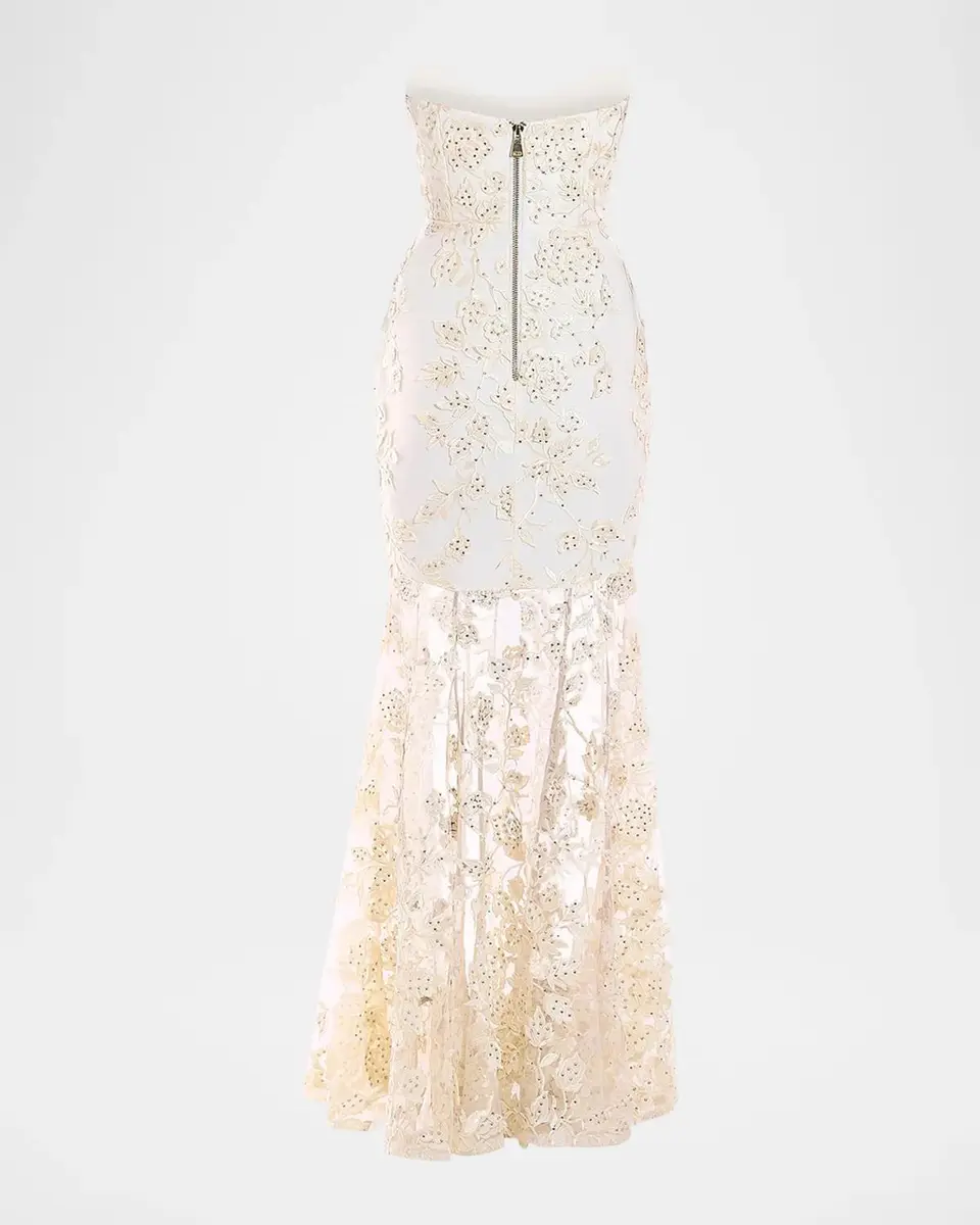 Zhivago The Voice Returns Embroidered Strapless Gown | Thumbnail 5 Zhivago The Voice Returns Embroidered Strapless Gown | Thumbnail 5