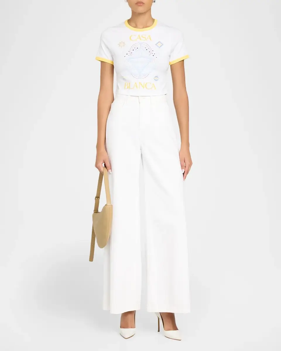 Casablanca Celestial Pyramid Short-Sleeve Crop Baby T-Shirt | Thumbnail 2 Casablanca Celestial Pyramid Short-Sleeve Crop Baby T-Shirt | Thumbnail 2