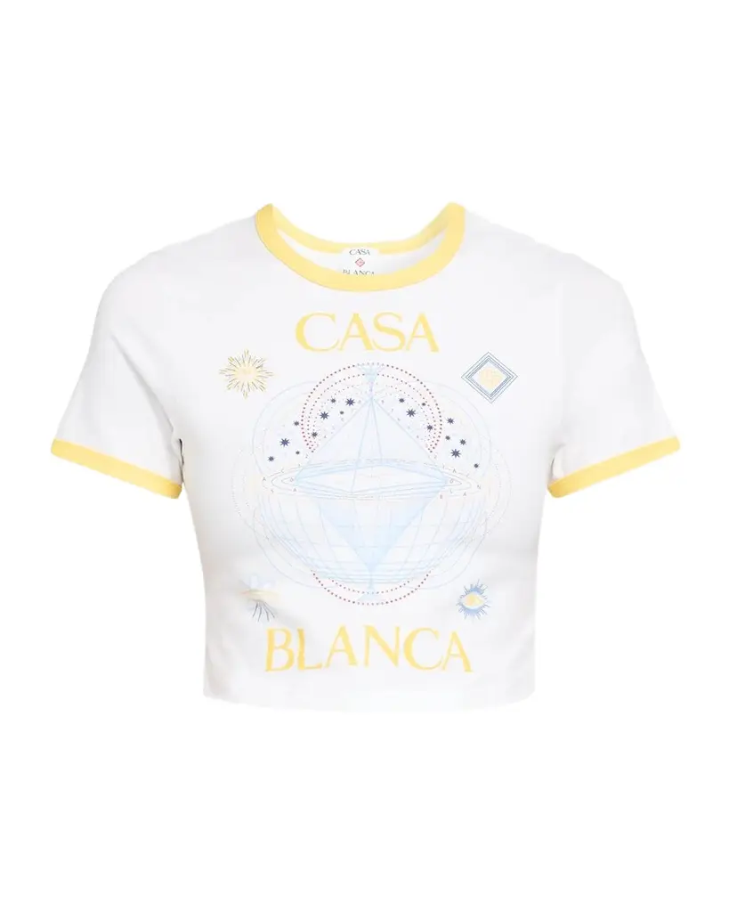 Casablanca Celestial Pyramid Short-Sleeve Crop Baby T-Shirt